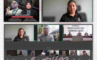 Anggota Bawaslu Bolmut hadir dalam kegiatan Zoom Meeting Bacerita HPS